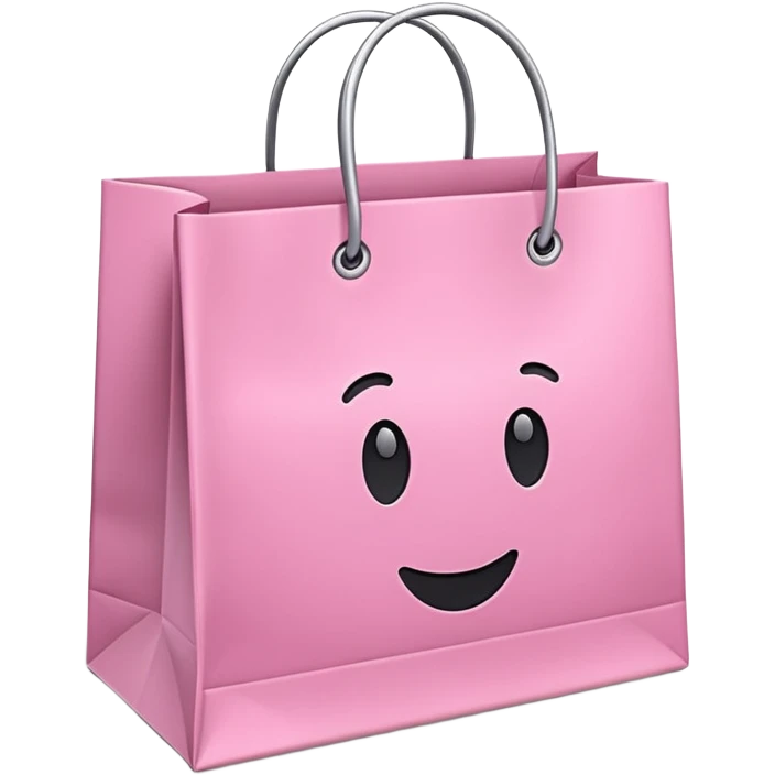 pink shopping bag emoji