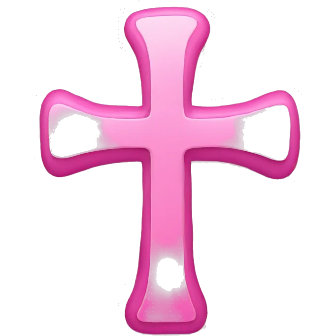 Pink cross emoji