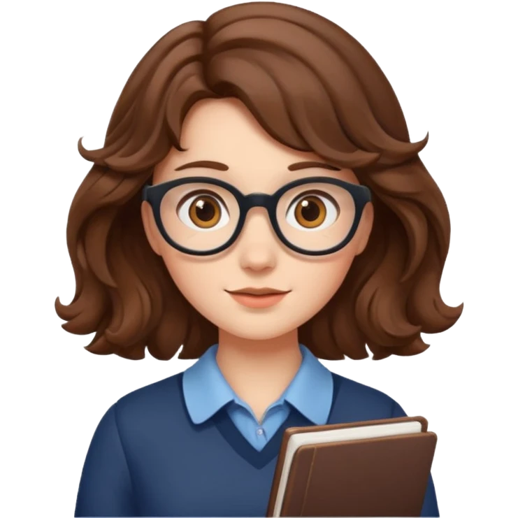 nerdy girl with wavy hair emoji