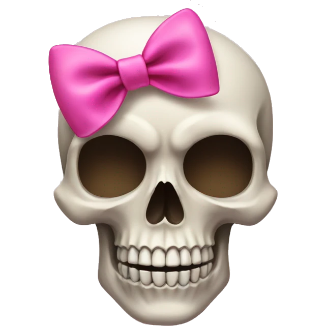Skull with a pink bow emoji