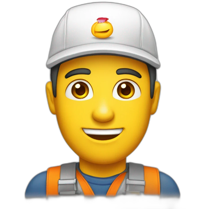employé avec casquette de macdo emoji