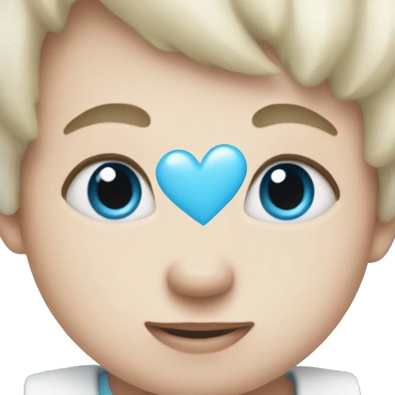Baby blue heart  emoji