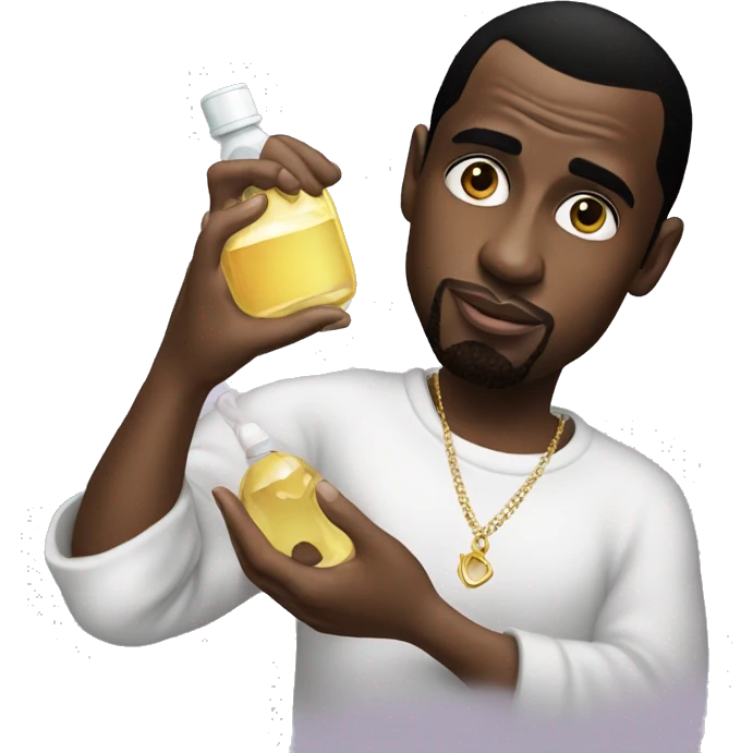 P diddy holding baby oil emoji