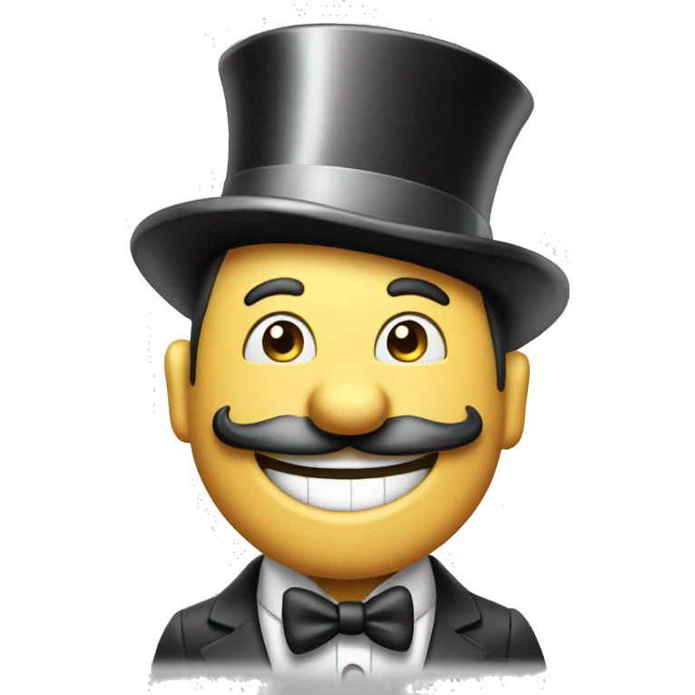Monopoly Man Wide Smile emoji
