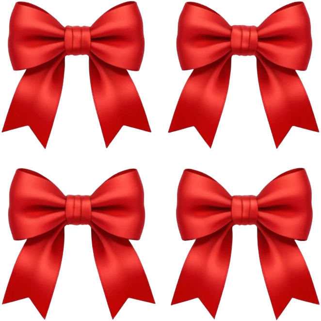 Red bows emoji
