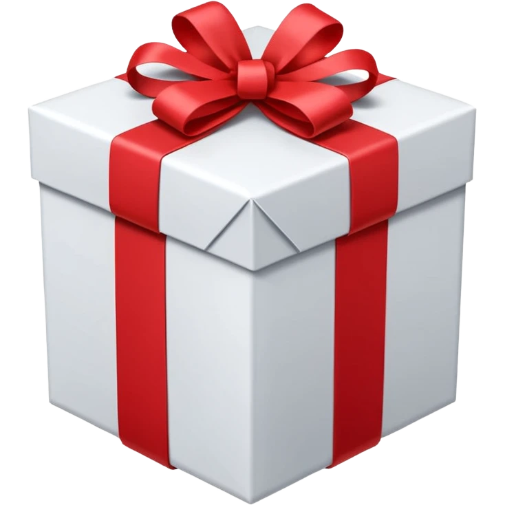 White Snow hold carton box gift emoji