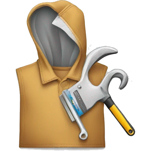 tshirt with a wrench and Paintbrush emoji