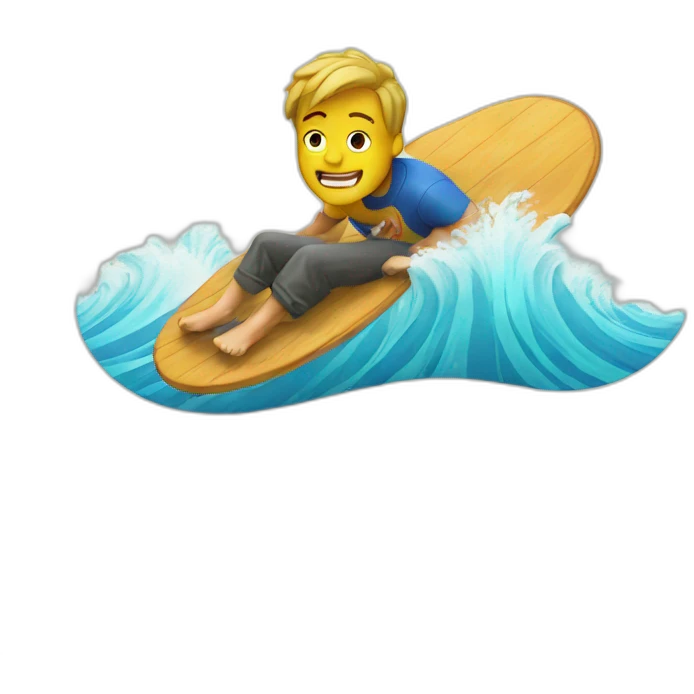 rolling on a wave emoji