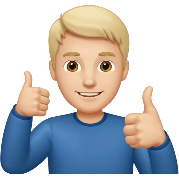 man giving a thumbs-up emoji