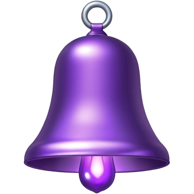 glitter purple bell emoji