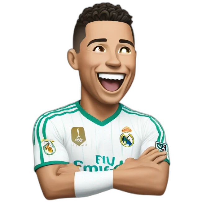 Ronaldo laughing emoji