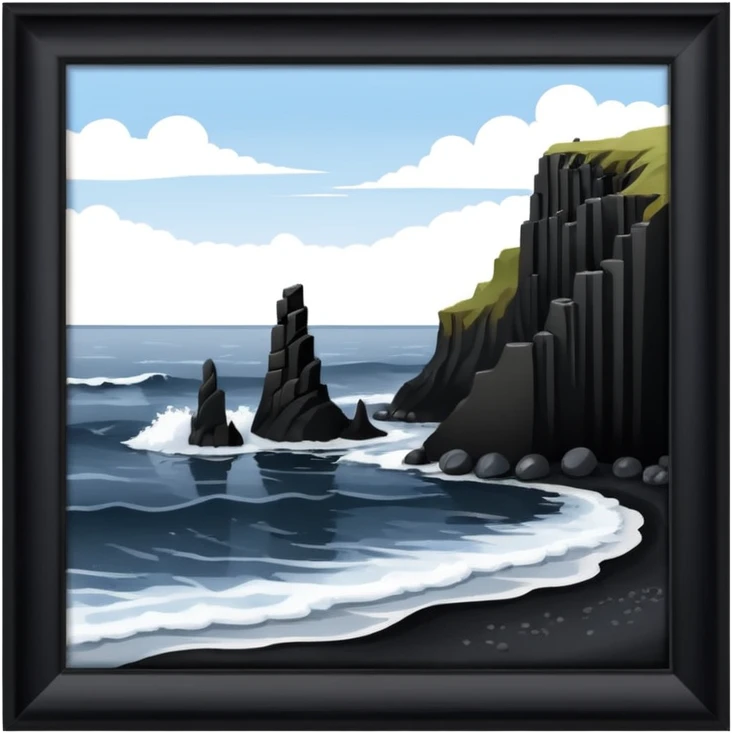 Reynisfjara black sand beach emoji