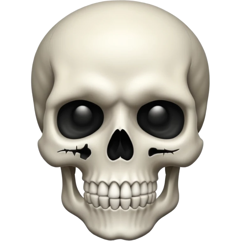 Skull black and white copy paste emoji
