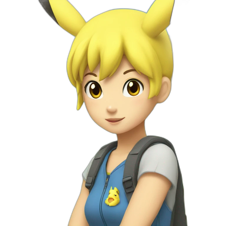 Sonia sur Pikachu emoji