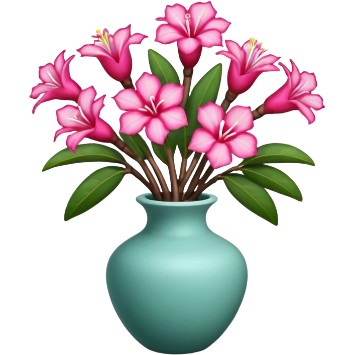a Adenium obesum in a vase emoji