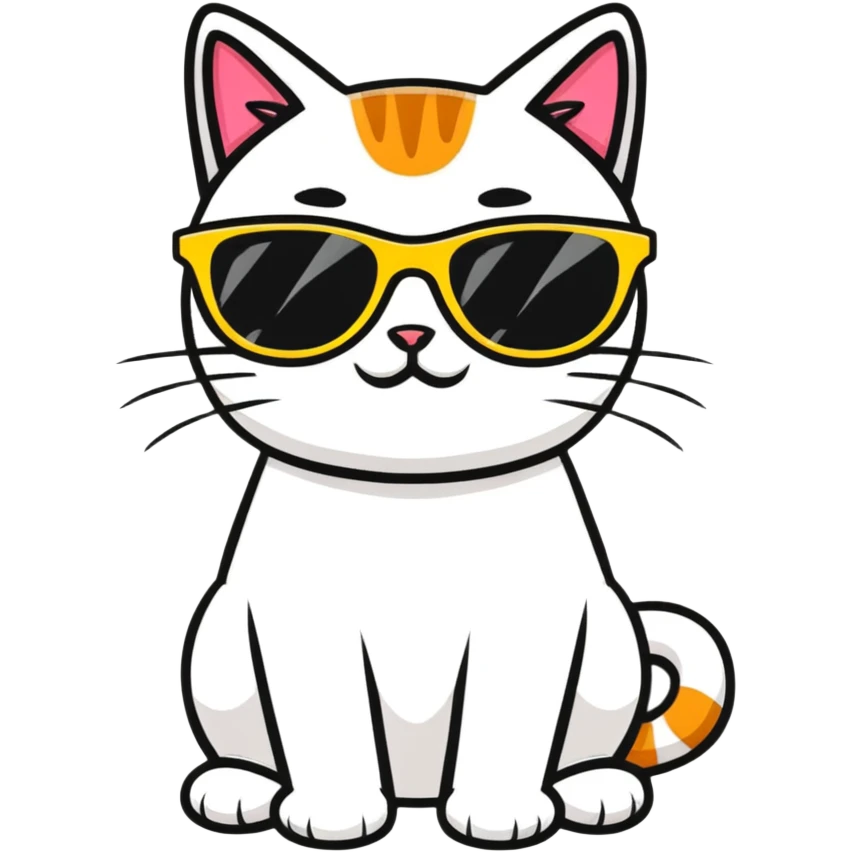 Cat with sunglasses emoji