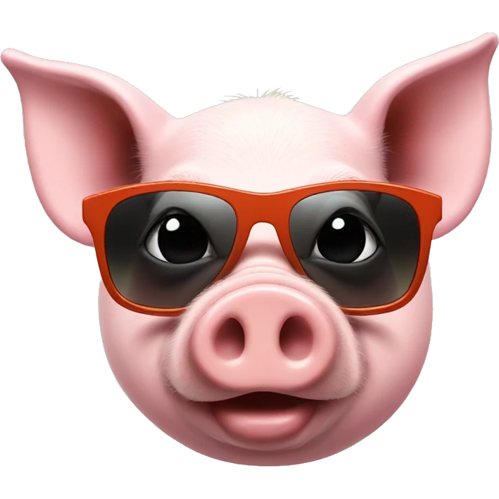 Pig in sunglasses  emoji