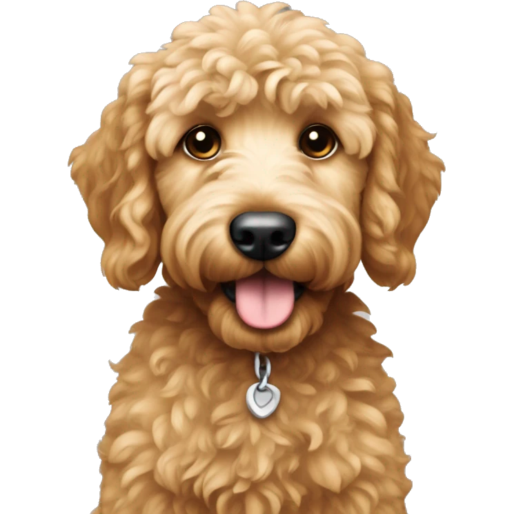mini goldendoodle dog emoji emoji