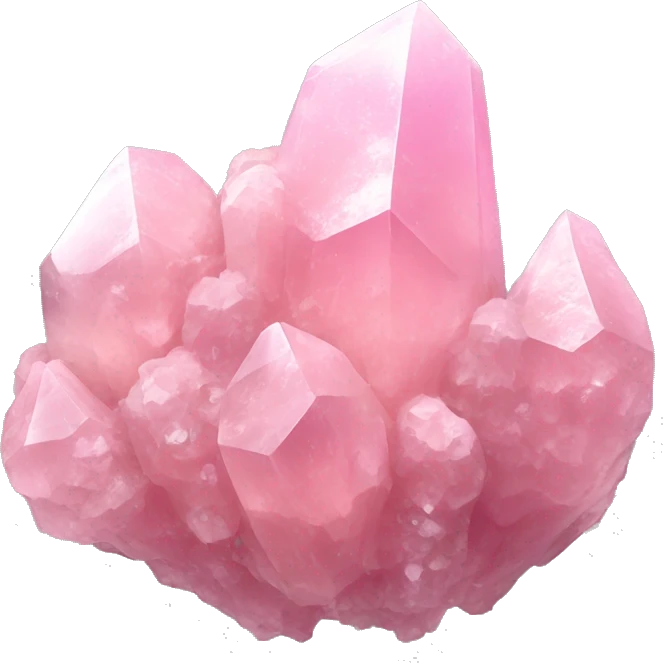 Light pink quartz crystal cluster  emoji