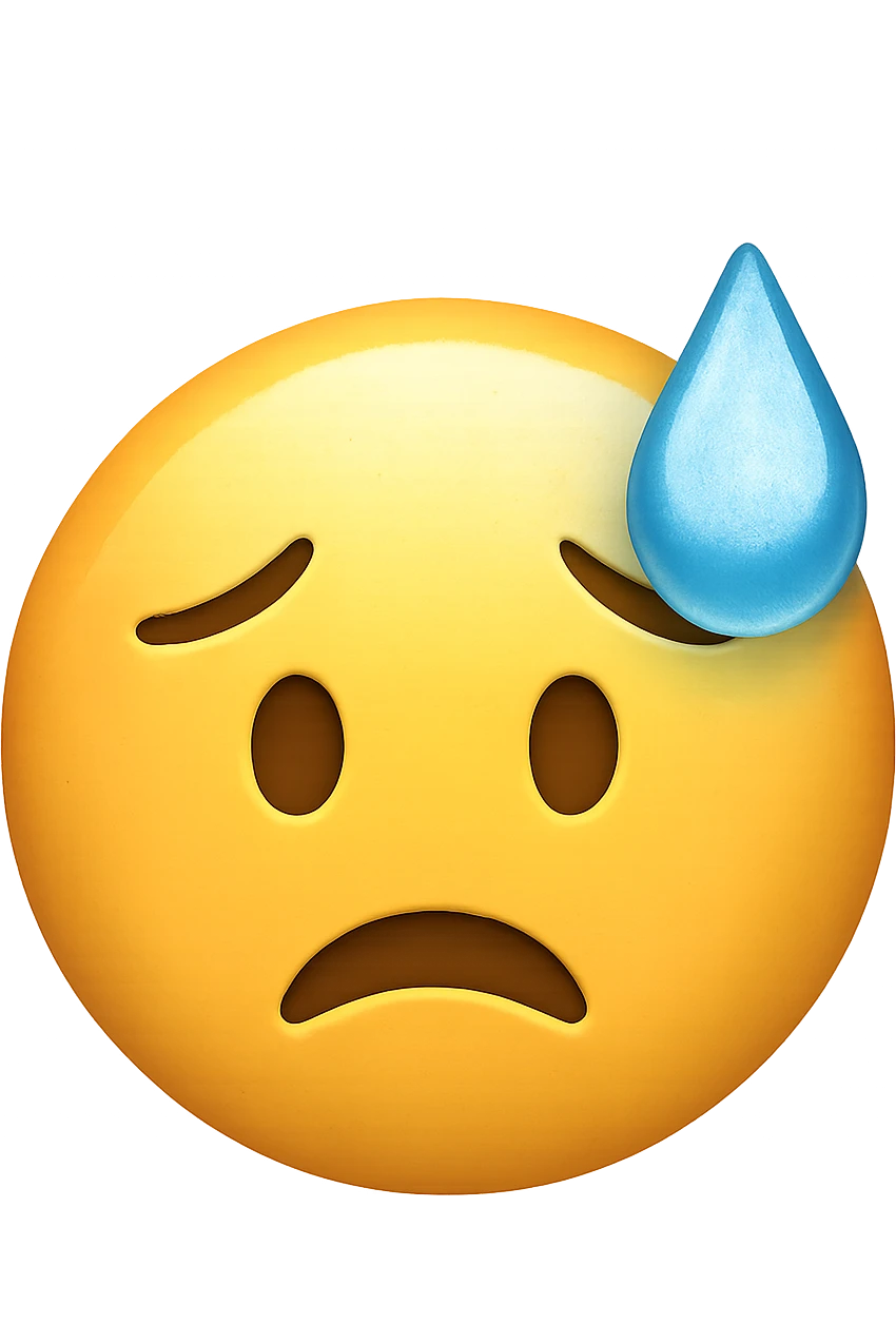 sudorazione fredda , freddo gelido emoji stile iphone emoji