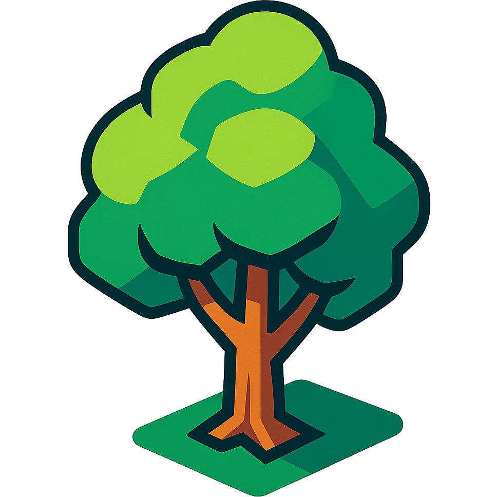isometric whole tree emoji