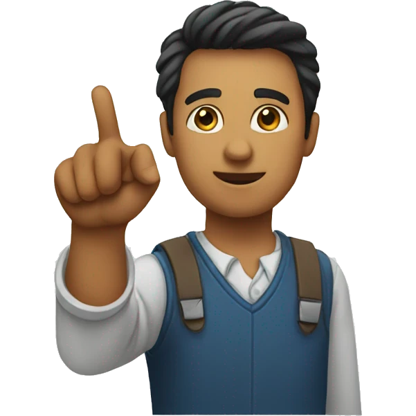 person pointing finger emoji