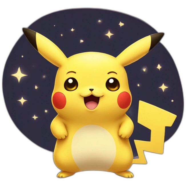 Pikachu saying goodnight emoji