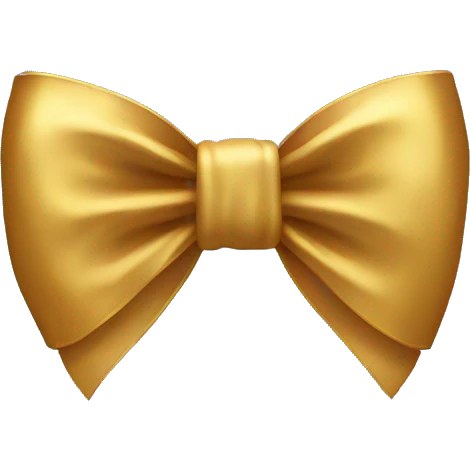 Gold bow emoji