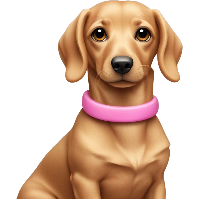 Blond sausage dog pink  emoji