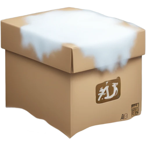A package covered in snow emoji