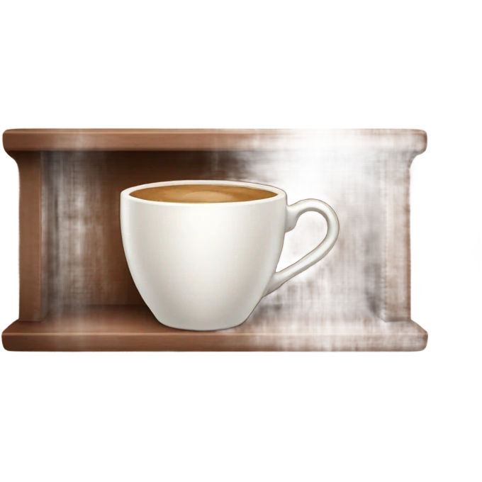 Cozy coffee color shelf emoji