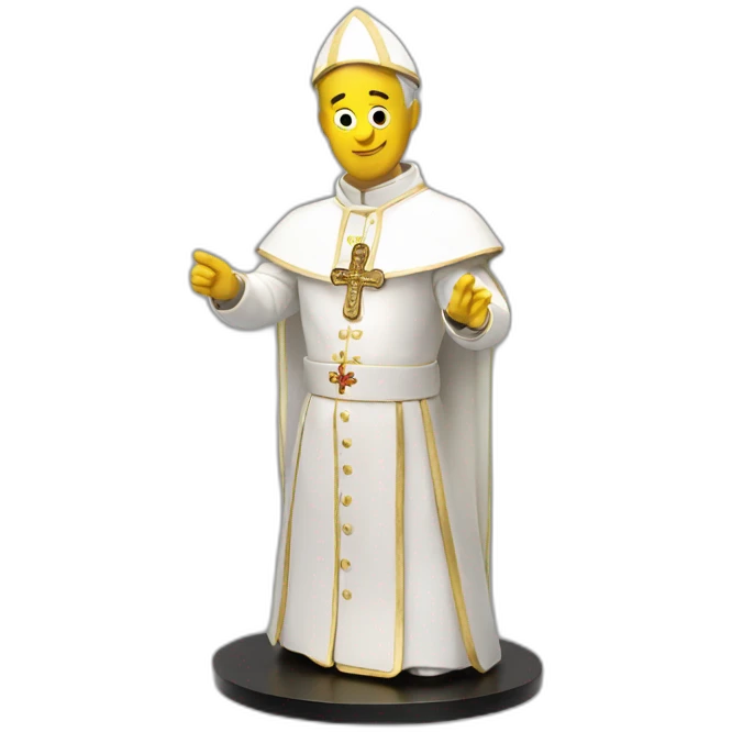 Pope action figure pose emoji