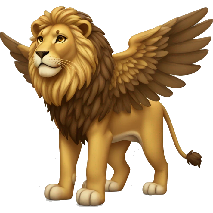 A lion with a wings painting  emoji