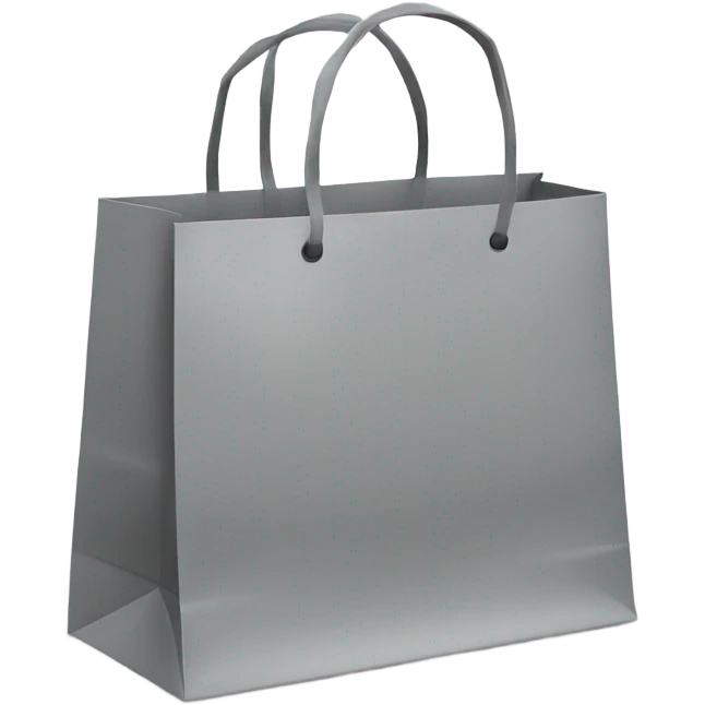 Grey shopping package emoji