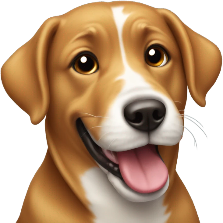 playful dog with tongue out emoji