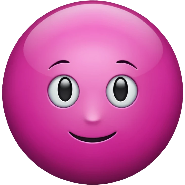 magenta color sphere,Negative : Emoji. emoji
