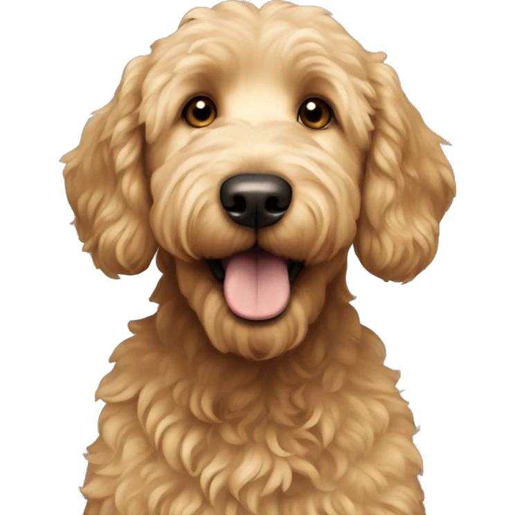 Golden doodle dog emoji