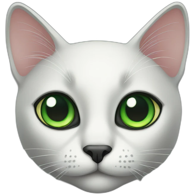 black cat with green eyes emoji