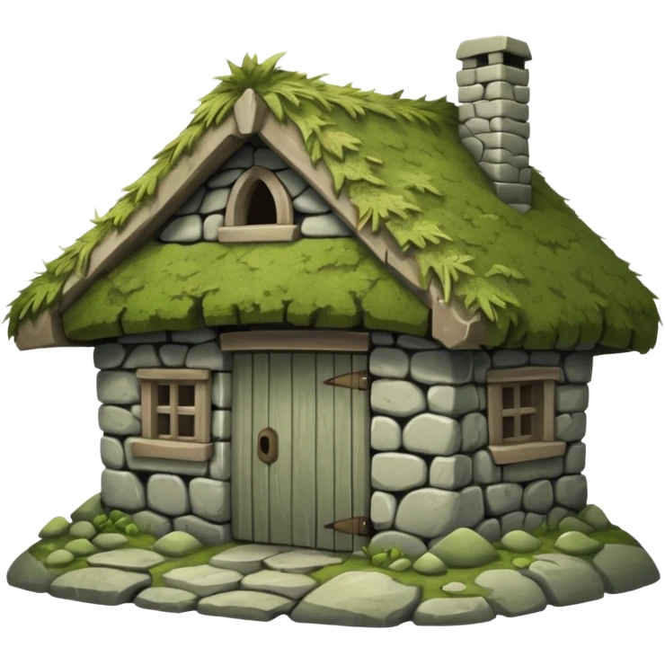stone hut emoji