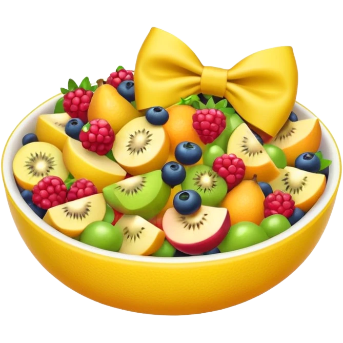 fruit salad yellow bow emoji