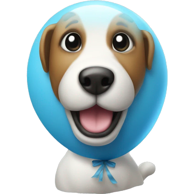 Ballon dog in blue emoji