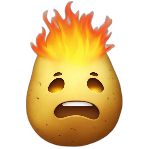 potato on fire emoji