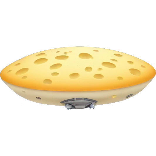 ufo abducting cheese emoji