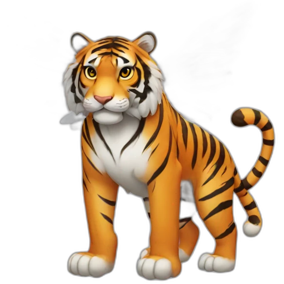 Tiger with wings emoji