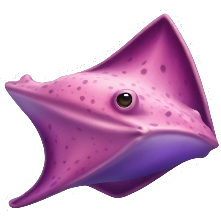 realistic, pink and purple stingray  emoji