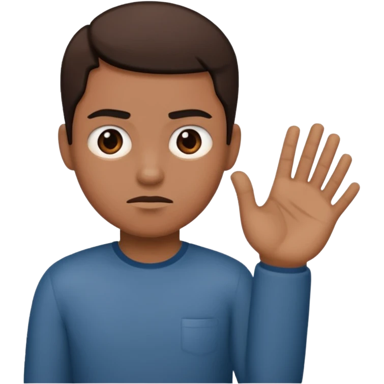 tough out with hands to the side emoji