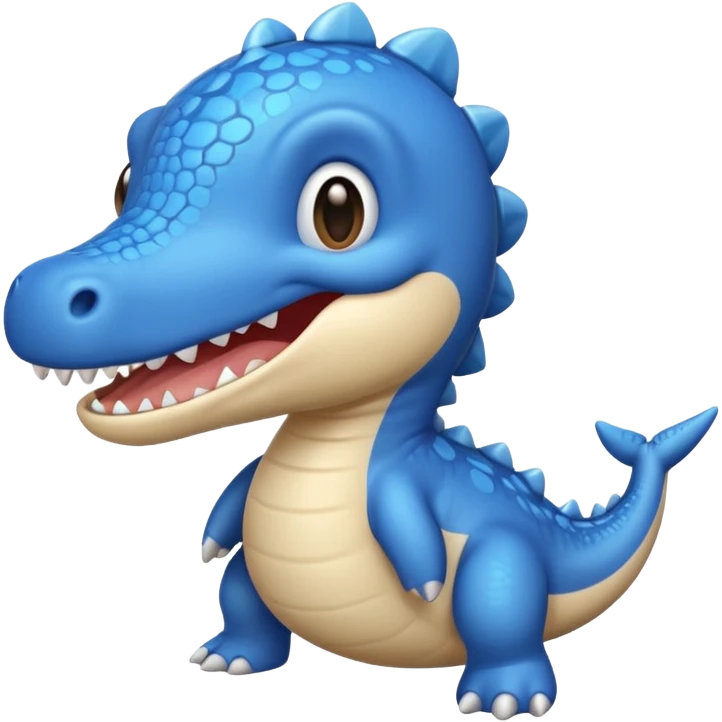 As un emoji de el dinosaurios ANQUILOSAURIO de perfil en color azul que sea bebe y tenga un efecto mas animado que sea mas animado y sin tantos picos pero que sea ANQUILOSAURIO  emoji