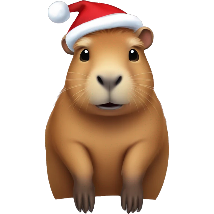 capybara in the christmas spirit emoji