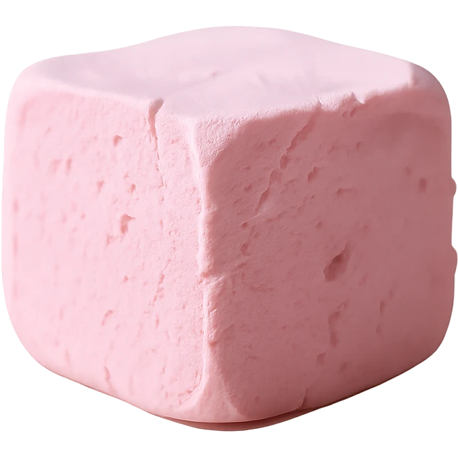 Remove the background, keep the pink marshmallow on a transparent background. emoji