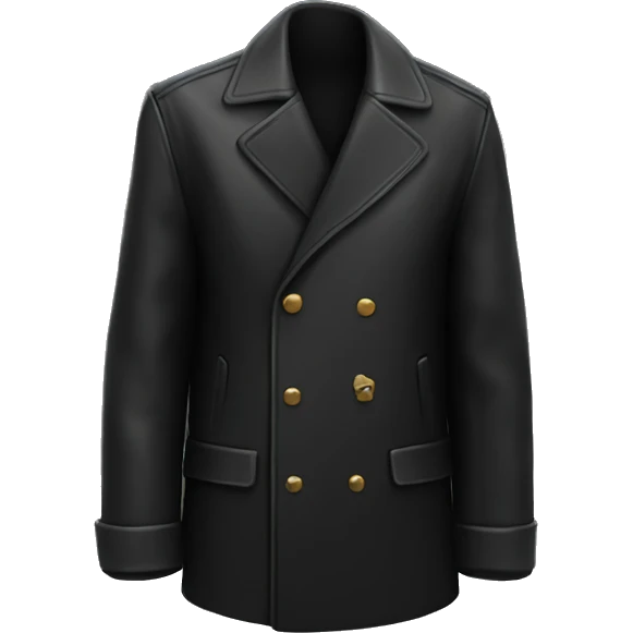 Black leather coat emoji